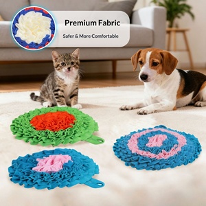<strong>Pet</strong> Sniffing <strong>Mat</strong> 35cm Round Breathable Bite-Resistant Puzzle Feeding Relief Sorting Anxiety Slow Feeding Training Blanket - Product Image 3