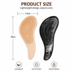 Brosse démêlante personnalisée avec logo OEM, poils en TPEE, électroplaquée, impression par transfert d'eau, brosse à cheveux à marque privée, vente en gros - Product Image 4