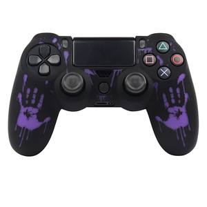 Coque de protection antidérapante en silicone pour manette PlayStation <span class=keywords><strong>4</strong></span> <span class=keywords><strong>DualSense</strong></span>, motif empreinte de sang - Product Image 5