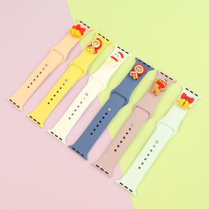 Correa de Silicona para <span class=keywords><strong>Apple</strong></span> <span class=keywords><strong>Watch</strong></span> de 46 mm, Serie 11, con Dijes de Resina 3D, Brazalete Deportivo de Goma - Product Image 6