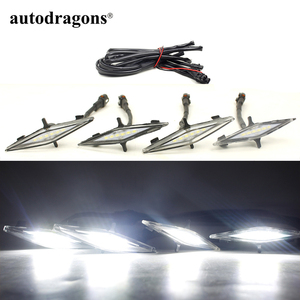 Autodragons 4x Feux de calandre avant à LED ambre avec lentille fumée et 6 LED pour 4Runner TRD Pro 2014-2019 - Product Image 3