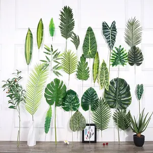 Hoja verde Natural T279, Helecho Artificial, palma, rama Artificial, hojas para Decoración