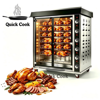 Four à poulet rotatif automatique 6 broches, grande capacité, machine à rôtir électrique/gaz, best-seller