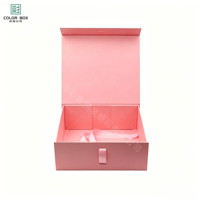Boîte cadeau pliable en carton recyclé personnalisé avec fermeture magnétique pour l'emballage de vêtements, logo personnalisé, laminage brillant