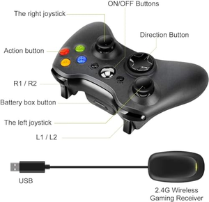 จอยสติ๊กไร้สาย Original Black BT สำหรับคอนโซล XBOX 360 และพีซี - Product Image 4