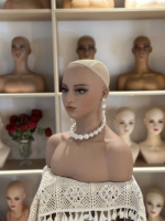 Tête de Mannequin Femme Réaliste en PVC avec Épaules, pour Perruques, Vente en Gros