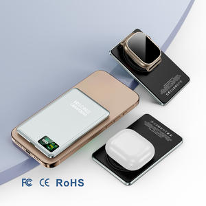 Batterie externe ultra-fine en alliage d'aluminium LF16TFT 3-en-1, 10000mAh, 15W, charge rapide magnétique sans fil pour téléphones, tablettes, ordinateurs portables - Product Image 3