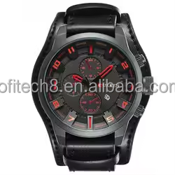 CURREN 8451 Men's High Quality Quartz Movement Stainless Steel Case Leather Strap <b>Waterproof</b> 30m Analog Wrist <b>Watch</b> - Product Image 3