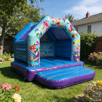 Château gonflable compact pour enfants, idéal pour les fêtes en intérieur et en extérieur, maison de rebond pour usage domestique