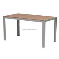 Cuisine Moderne Intérieur Extérieur Restaurant Café Bureau Métal Café Aluminium Jardin Table à manger