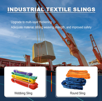 Sangle de levage en polyester durable, ceinture de levage pour grue, 1-10 tonnes, sangle de levage résistante à l'usure, fabrication OEM