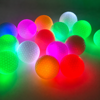 Balles de golf LED avec logo personnalisé, 6 couleurs, balles de golf lumineuses activées par l'impact, balles de pratique clignotantes pour les événements de golf nocturnes