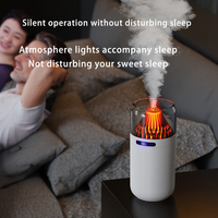 Diffuseur de parfum Volcan à affichage numérique Humidificateur à flamme Diffuseurs d'arômes de bureau Diffuseur d'huiles essentielles Aromathérapie Humidificateur d'air