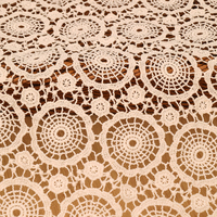 Kain Voile Lace Katun Afrika Berkualitas Tinggi, Bordir Guipure Larut Air, untuk Gaun Pengantin Wanita