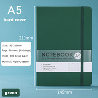 Cahier de classe 2025 bloc-notes d'écriture bon marché avec pages lignées élastiques journal à couverture rigide en cuir PU coloré taille A5