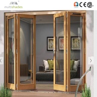 Porte pliante en aluminium à double vitrage thermique insonorisé, verre trempé, style moderne NFRC USA pour terrasse