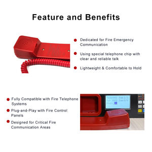 Téléphone portable d'urgence adressable Tanda TN7101 rouge pour pompiers, combiné mobile pour système de communication incendie - Product Image 3