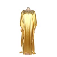Eyegemix Y20317 Nouvelle Robe Maxi Dashiki Africaine Ethnique Décontractée pour Femme à Col Rond et Diamants
