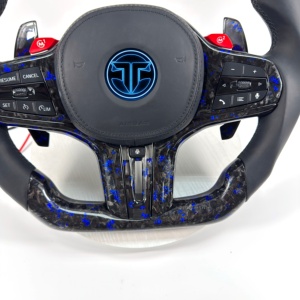 Volante de Fibra de Carbono Forjado para BMW G02 G05 G06 G09 G11 G12 G15 G20 G22 G28 G29 G30 G38 G80 G82 F40 <span class=keywords><strong>F90</strong></span>, Accesorios para Automóviles - Product Image 5