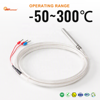 OEM ODM Probe Temperatur Pt100 Pt1000 Kelas A -50~300C SS304 IP67 5mm untuk Pemantauan Proses Pompa Air, Oli, dan Kompresor