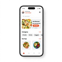 Aplikasi Pengiriman Makanan untuk Memesan Makanan dari Restoran Lokal, Penjelajahan Mudah, Pelacakan Langsung, Pengiriman Cepat, Terhubung Internet, Stok Tersedia