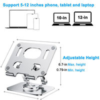Soporte para Tablet iPad con Base Giratoria de 360°, Soporte Ajustable para Dibujar, Compatible con iPad Pro/Air/Mini de 5-12 Pulgadas