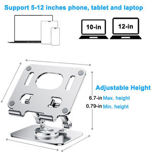 Support de tablette pour <span class=keywords><strong>iPad</strong></span> avec base rotative à 360°, support réglable pour le dessin, compatible avec <span class=keywords><strong>iPad</strong></span> Pro/Air/Mini 5-12 pouces - Product Image 1