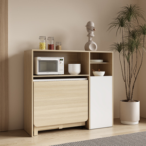 Mesa de Comedor de Madera Simple para Casa Contenedor Moderna, Juego de Sillas Multifuncional Plegable y Extensible <span class=keywords><strong>con</strong></span> <span class=keywords><strong>Ruedas</strong></span> - Product Image 3