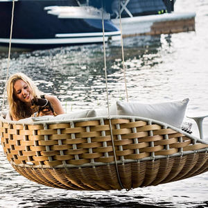 Internet Celebrous Nid d'oiseau Balançoire <span class=keywords><strong>Double</strong></span> Rocking Chaise en Rotin Panier Suspendu pour <span class=keywords><strong>Jardin</strong></span> Homestay-Patio Swings for Outdoor - Product Image 4