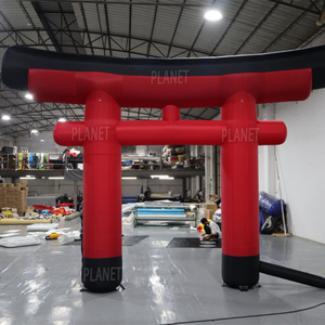 Arche publicitaire gonflable Torii rouge japonaise personnalisée pour événements en plein air - Product Image 3