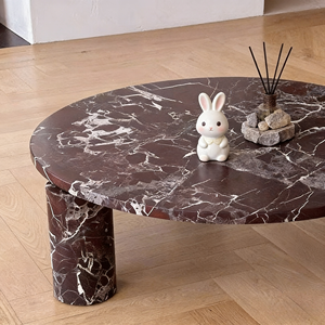 <span class=keywords><strong>Tavolino</strong></span> da Salotto Personalizzato in Marmo Rosa Levanto, Arredamento di Lusso Nordico, Scrivania in Pietra, Tavolini da Caffè Bassi in Marmo Rosso Viola Scuro - Product Image 6