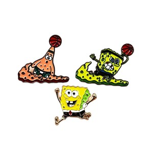 Lindo Broche <span class=keywords><strong>de</strong></span> <span class=keywords><strong>Bob</strong></span> <span class=keywords><strong>Esponja</strong></span>, Serie Deportiva <span class=keywords><strong>de</strong></span> Baloncesto, Insignia <span class=keywords><strong>de</strong></span> Dibujos Animados <span class=keywords><strong>de</strong></span> Patricio Estrella, Accesorio Decorativo para Mochila Escolar - Product Image 5