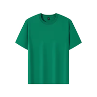 T-shirts en coton 100% pour hommes, logo brodé personnalisé OEM, manches courtes, uni, bonne qualité, décontracté, t-shirt en coton 100% tricoté uni
