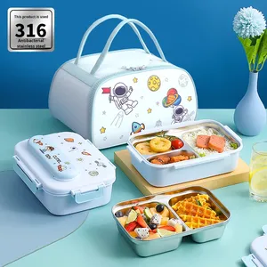 Lonchera Térmica Hermética de Acero Inoxidable, Apta para Microondas, para Niños, Portátil, con Bolsa para Alimentos - Product Image 1
