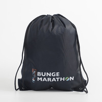 Sac à dos de sport et de voyage professionnel personnalisé en polyester 210D imperméable avec cordon de serrage, de bonne qualité et logo imprimé