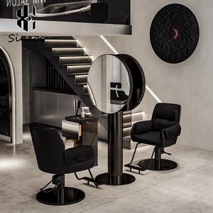 Modern Commercial Salon <b>Mirror</b> Station with Single/<b>Double</b>-<b>Sided</b> Glass <b>Mirror</b> for Hair Cutting and Dyeing Customized Color - Product Image 2