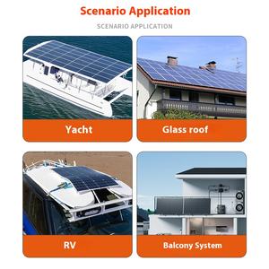 200W 18V N-Type monocristallin Double verre panneau <span class=keywords><strong>solaire</strong></span> 23% efficacité léger PET laminé pour éclairage extérieur voiture - Product Image 3