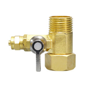 Robinet à bille en cuivre pur, raccord en T 4 à 2 pour purificateur d'eau, connecteur de tuyau de 1/2 pouce - Product Image 2