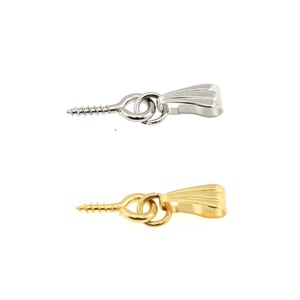 Composants de bijoux en acier inoxydable en forme de graines avec œillets et clous filetés pour la fabrication de boucles d'oreilles, couleur or et argent - Product Image 4