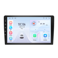 Lecteur multimédia MP5 pour voiture, écran tactile HD 10 pouces, GPS intégré, DSP, CarPlay sans fil, Android Auto, radio FM, fonction Mirror Link