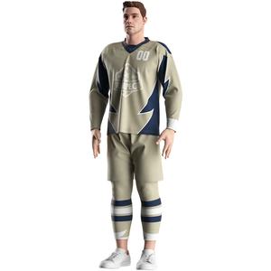 Diseño de Uniforme de Hockey Personalizado para Hombre y Mujer, Camiseta de Manga Larga para Gimnasio, Uniforme Universitario de Hockey sobre Hielo - Product Image 5