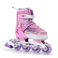 ZHOYA SPORT Patins à roulettes en ligne unisexes ajustables pour débutants, en PU, maille et TPR, tailles 35-38, vente en gros