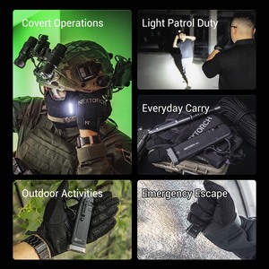 TA70 UTB ультра-тонкий тактический светодиодный фонарик с <span class=keywords><strong>3500</strong></span> люменами 5000K дневного света IP67 Рейтинг корпуса из алюминиевого сплава 10-летняя гарантия - Product Image 6