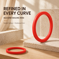 Joint d'étanchéité en silicone rouge, flexible, moulé avec précision, finition lisse et sans couture pour applications industrielles, marque SHEDL, modèle [modèle].