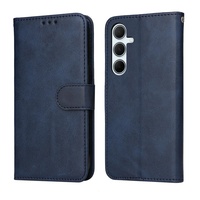 Étui pour carte et portefeuille, étui pour livre pour Samsung A56, étui moderne Folio Hoesje, étui pour livre, portefeuille à rabat, étui en cuir PU, portefeuille pour téléphone portable - Bleu