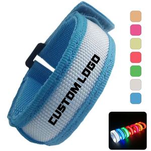 Custom Nylon LED Safety Wristband Bright and Durable for Visibility in Low Light - Product Image 1