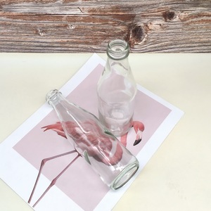 Hot bán nhỏ trong suốt Chai thủy tinh có thể được tái sử dụng 250ml 350ml 500ml sữa nước giải khát chai rỗng với chống giả nắp - Product Image 4