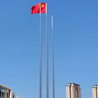 Mât de drapeau commercial extérieur le plus grand, 20m, 30m, 50m, mât de drapeau automatique en alliage d'aluminium