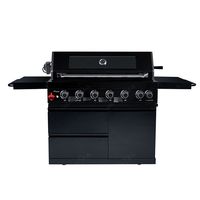 Outdoor-Kochstation aus 304 Edelstahl, Wetterfester Küchenschrank für den Garten mit Eingebautem Grill und Kühlschrank