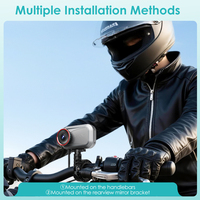 2026 Neue Motorrad- und Fahrrad-Dashcam 1080P IP66 Wasserdicht WiFi Telefonverbindung Plug & Play Aufnahme Rückspiegelhalterung 140°